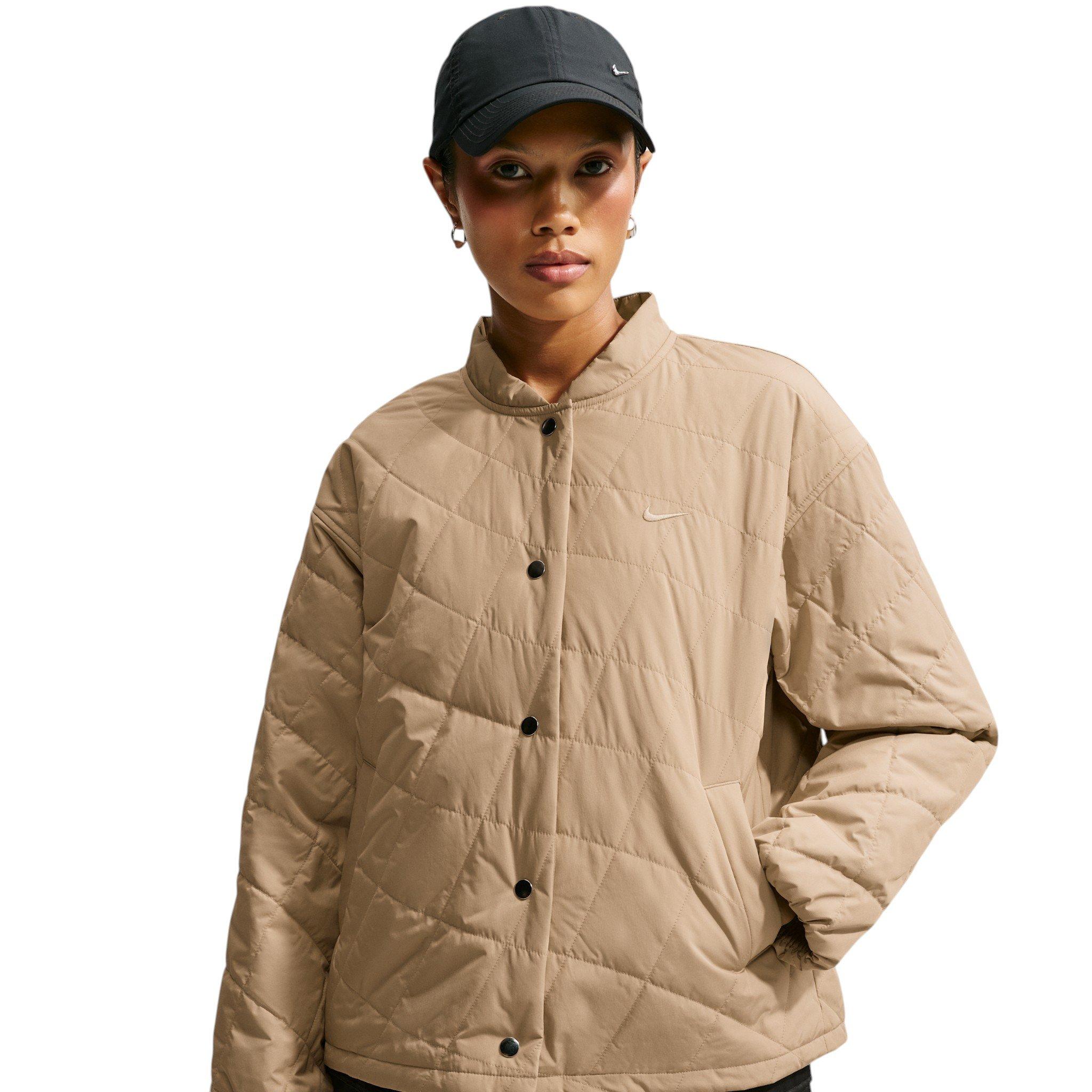 Nike Women's Therma-FIT Cropped Quilted Barn Jacket - Beige - BEIGE